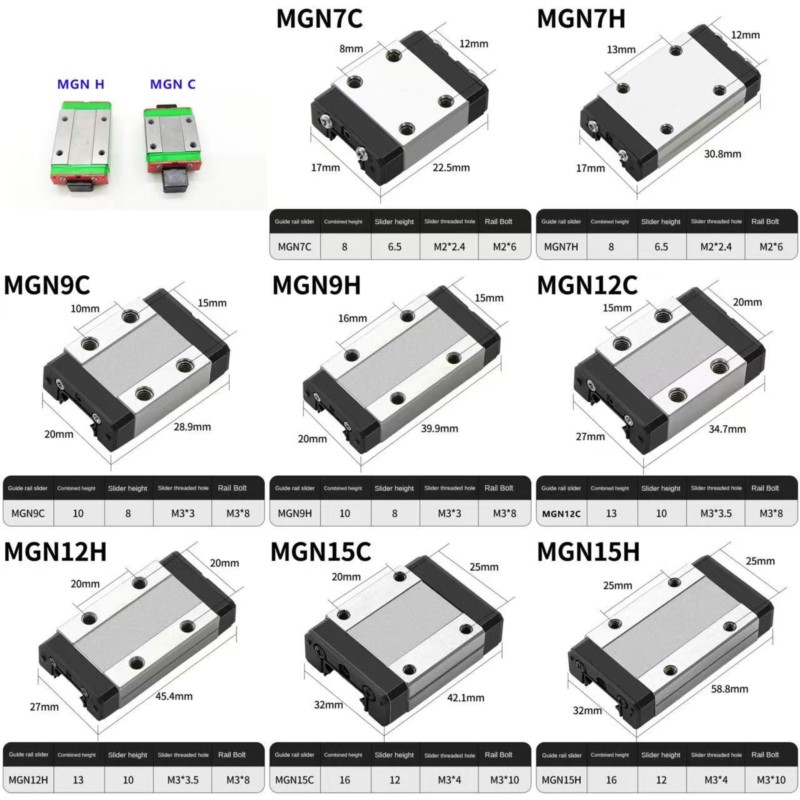 1 Buah MGN7C MGN7H MGN9C MGN9H - Linear Rail Mgn12H Set ulasan dan harga
